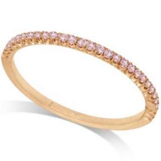 Micro Pave Pink Diamond Ring 18k Rose Gold by Hidalgo  