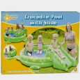 Krokodil Pool mit Rutsche L 166 x B 166 x H 30 cm von Top Twence