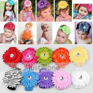 Baby Damen Blume Haarschmuck Spange Stirnband 10 Farbe  