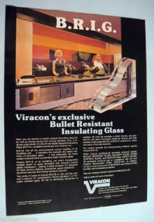 Bulletproof Glass for Banks VIRACON Owatonna MN 70s Ad  