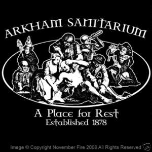 Arkham Sanitarium Shirt H P Lovecraft Arkham Asylum  