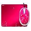 Saitek Expression Maus mit pad (800dpi, USB 2.0) hell pink butterfly