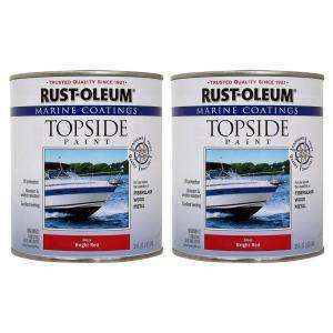 Rust Oleum Marine Coatings 1 qt. Gloss Bright Red Topside Paint (2 