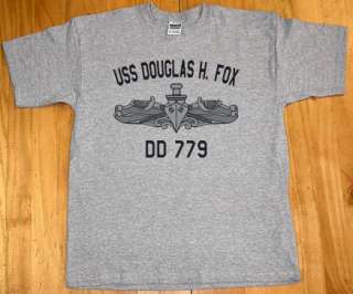US USN Navy USS Douglas H. Fox DD 779 Destroyer T Shirt  