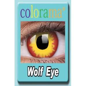 Farbige Kontaktlinsen Crazy Motivlinsen Kostüm Karneval WOLF EYE 