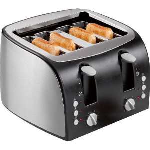 Edelstahl XXL Toaster mit 1500 Watt, 4 Scheiben Toastautomat mit 