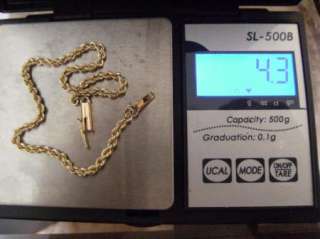   Solid Gold Rope Bracelet ~ Scrap or not ~ 4.3 Grams 14 Karat  