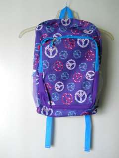 Girls Anchorage Backpack Book Bag Purple 17x12.5  