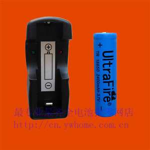 18650 Li ion 3.7V 2400mAh battey + Travel Charger  