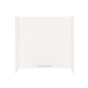   48 in. x 72 in. x 58 in. Five Piece Easy Up Adhesive Tub Wall in White