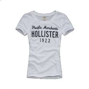Hollister by Abercrombie Damen T Shirt weiss   Grösse M aus den USA 