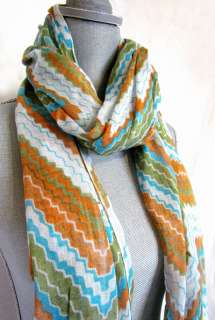 Geometric Stripe Pattern Scarf   8 colors available   Clearance Sale 