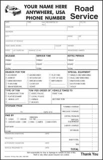 part Towing Invoice   Road Service Form  