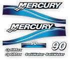 Mercury outboard motor 90hp Optimax 2005 onwards decals stickers 