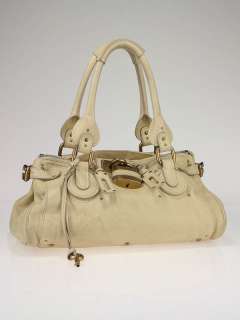Chloe Ivory Leather Paddington Medium Satchel Bag  