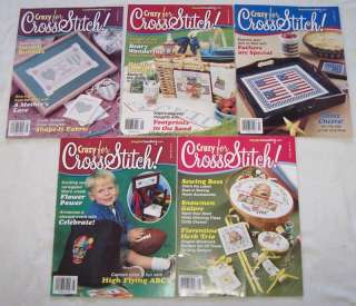 Crazy for Cross Stitch Magazines 2001 & 2003  