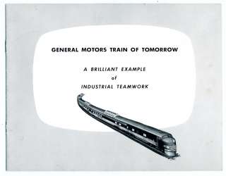 General Motors TRAIN OF TOMORROW 1947 8 panel booklet  