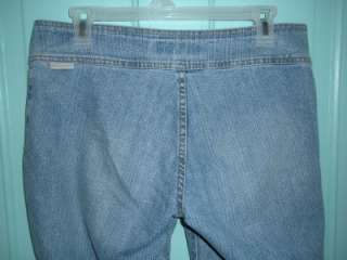 JORDACHE Lo rise Stretch Denim Cropped Blue Jeans 6 8  