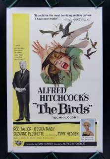 THE BIRDS * 1SH ORIG MOVIE POSTER 1963 ALFRED HITCHCOCK  