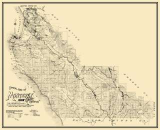 MONTEREY COUNTY CALIFORNIA (CA) LANDOWNER MAP 1898 MOTP  