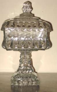 EAPG Crystal Wedding Adams Covered Compote Comport Early American 