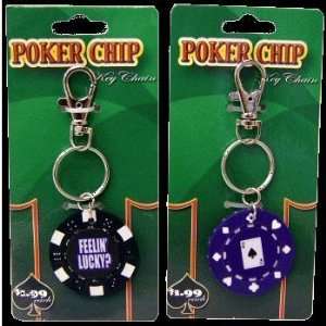  Keychain Poker Chip 24 Pc. Display