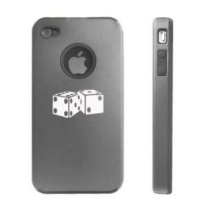   Silver D324 Aluminum & Silicone Case Dice Cell Phones & Accessories