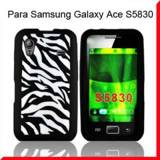 Cebra Flor Funda Silicona Para Samsung Galaxy Ace S5830  