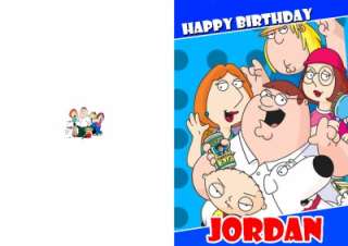 PERSONALISED FAMILY GUY BIRTHDAY CARD  
