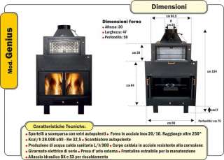 Termocamino con forno legno/Pellet FTL a Lamezia Terme    
