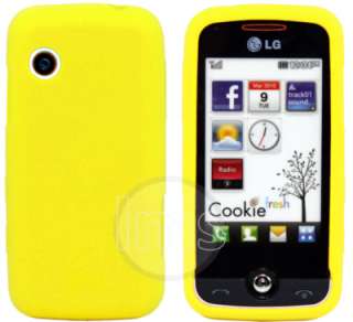 YELLOW SILICONE CASE COVER FOR LG COOKIE FRESH GS290  