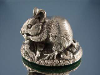 Sterling Silver Fieldmouse Figure. Silver Mouse.  