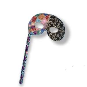 Lets Party By Peter Alan Inc Jewelry Stone Mask On Sequined Stick 