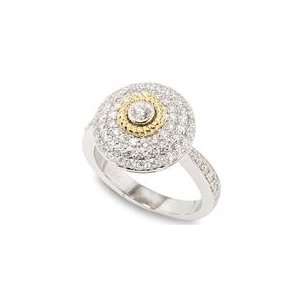  Peter Lam Pave Diamond Ring in 18k Two Tone Gold Jewelry