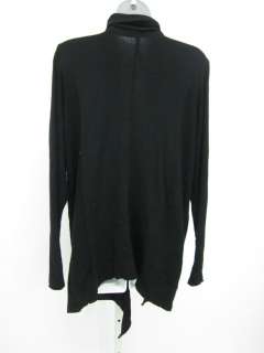 KENSIE Black Long Sleeve Open Cardigan Sweater Top Sz L  