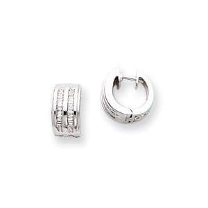    14k White Gold Fancy Diamond Earrings   JewelryWeb Jewelry