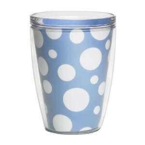  Blue & White Polka Dot 16 oz Insulated Beverage Tumbler 