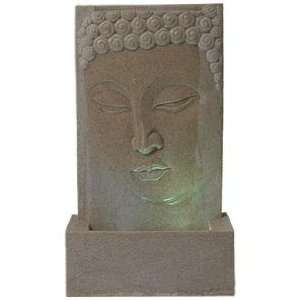    Sandstone Buddha LED Indoor/Outdoor Fountain Patio, Lawn & Garden