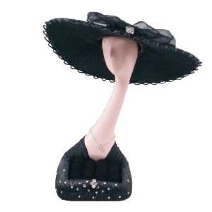 Black Mannequin Hat Earrings & Ring Holder / Display / Stand / Jewelry 