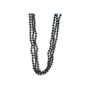  Mardi Gras Black Beads Necklace 33 inch (1 Dozen 