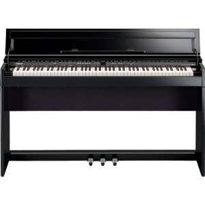  Roland DP 990 SB Designer Piano with Bench in Satin Black 