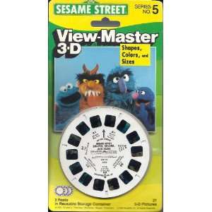Sesame Street Shapes, Colors and Sizes 3D View Master 3 Reel Set 