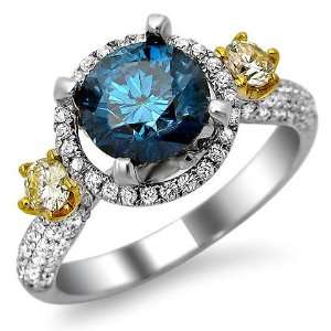   Round Diamond Vintage Style Engagement Ring 14k White Gold Jewelry