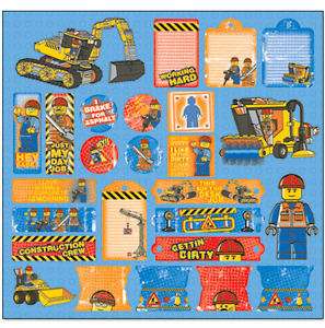 LEGO CITY CONSTRUCTION 12x12 Sticker Sheet scrapbooking  