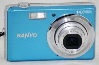 Sanyo VPC E1500TP LB 14.0 MP Touchsreen Digital Camera BLUE 