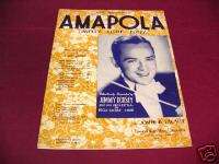 1940 AMAPOLA JIMMY DORSEY JOSEPH LACALLE SHEET MUSIC  