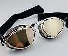 Steampunk Style Pilot Motorcycle Scooter ATV Goggle Eyewear T02 Silver 