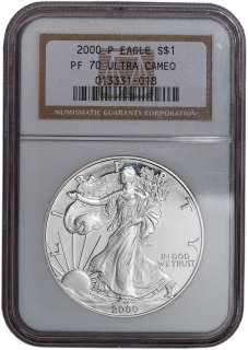 2000 P American Silver Eagle Proof   NGC PF70 Ultra Cameo  