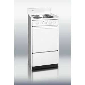  Summit WEM110 20 Electric Range in White with Storage 