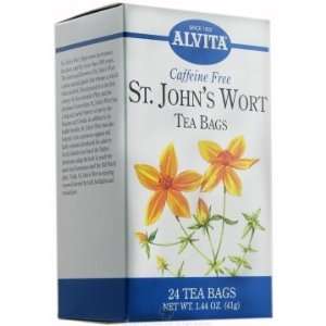  Alvita St. Johns Wort Tea Bags, Caffeine Free, 24 Tea 